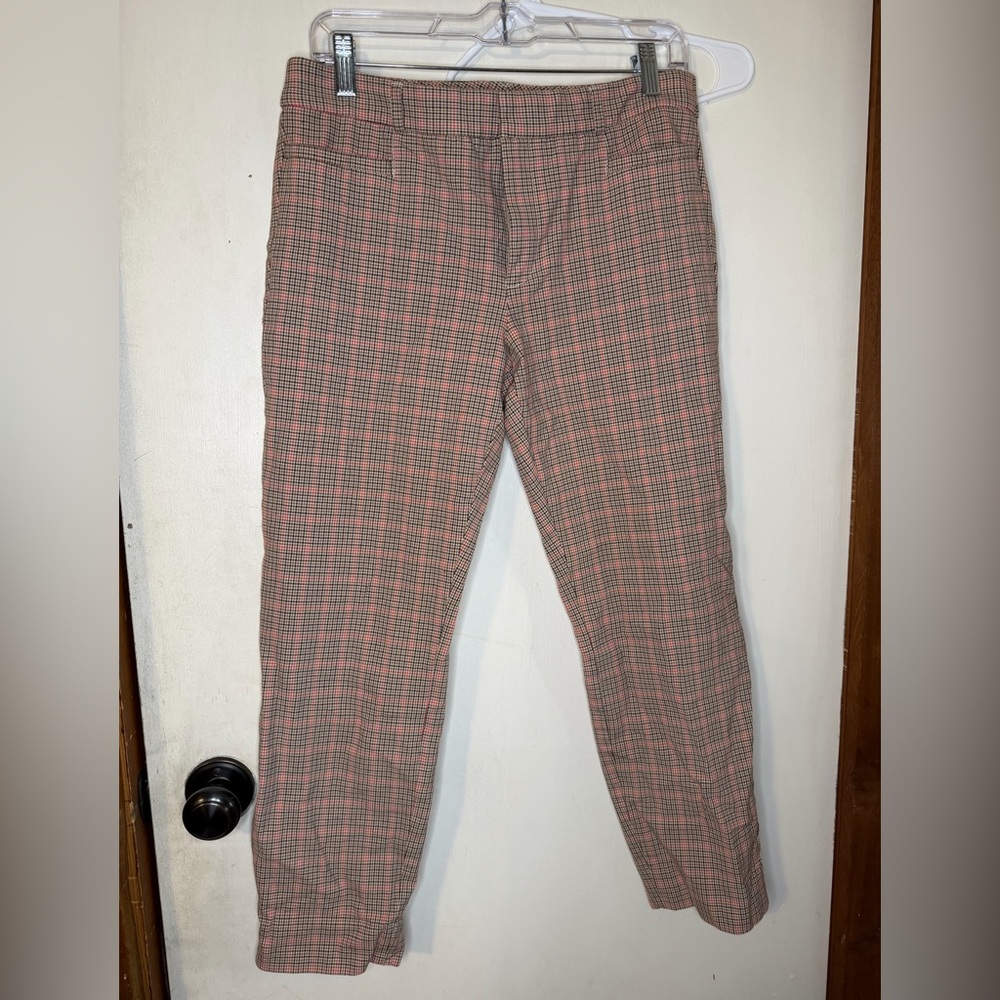 Banana Republic Women’s Plaid Pants - Black and Red and Brown